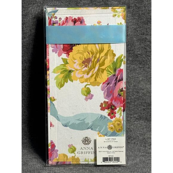 ANNA GRIFFIN Floral Listpad 60 Sheets - New - Picture 2 of 6